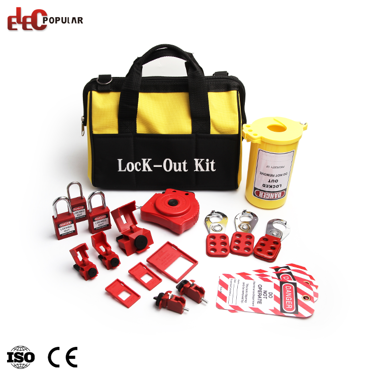 OEM工厂电动锁扣袋安全钢挂锁锁定套件